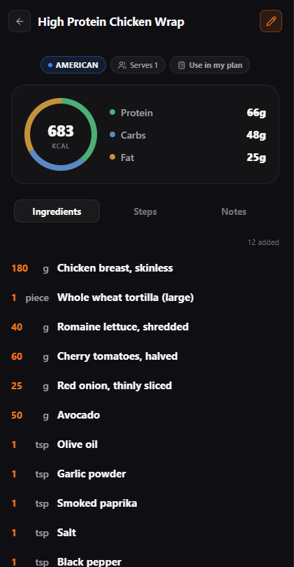 Recipes created by AI, made for you